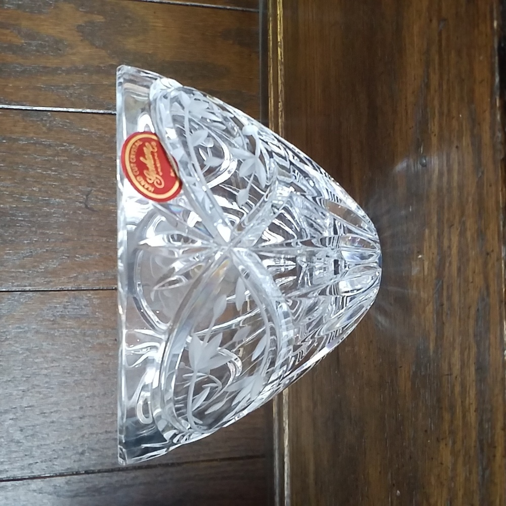 Gorham Cut and Etched Crystal Candy/Serving Bowl.